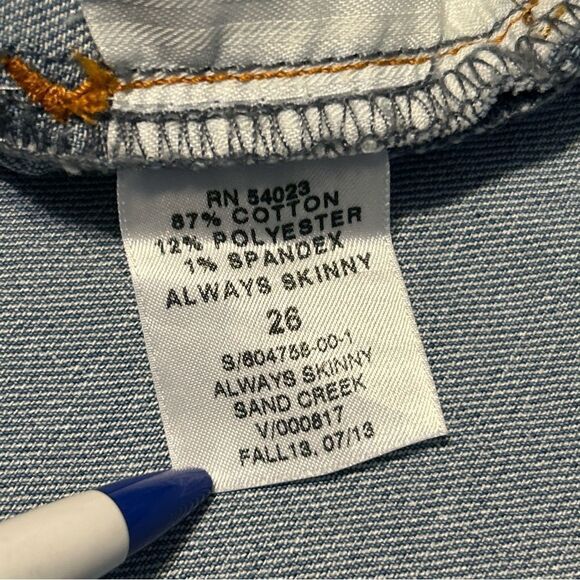 Gap 1969 Always Skinny 29” Ankle Low Rise Polka Dot Distressed Size 26 - Picture 11 of 11